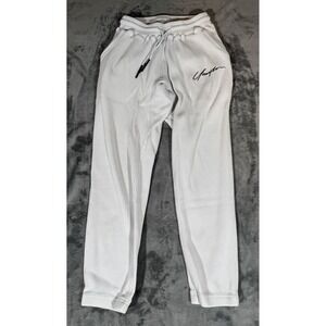 YoungLA Pants Mens Medium Gray Thermal Waffle Knit Joggers Pockets Elastic Waist